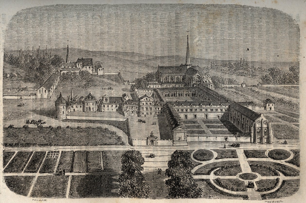 دير شيل (سين وآخرون مارن) - نقش في "هيستوار دو فرانس" لفيكتور دوروي (1811-1894) - 1882 بواسطة المدرسة الفرنسية