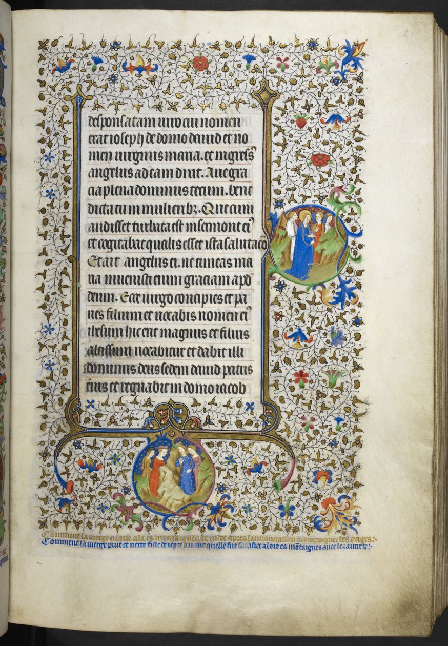 أضف MS 18850 f.21r Book of Hours (The Bedford Hours) c.1410-30 (الحبر واللون والذهب على الرق) بواسطة المدرسة الفرنسية