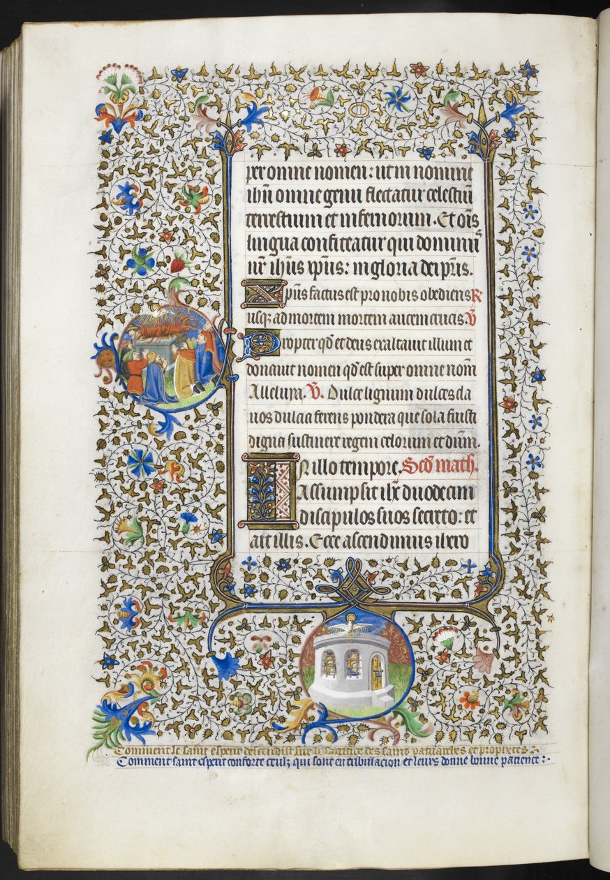 أضف MS 18850 f.281v كتاب الصلوات (ساعات بيدفورد) ج 1410-30 (حبر ، لون وذهب على ورق) بواسطة المدرسة الفرنسية