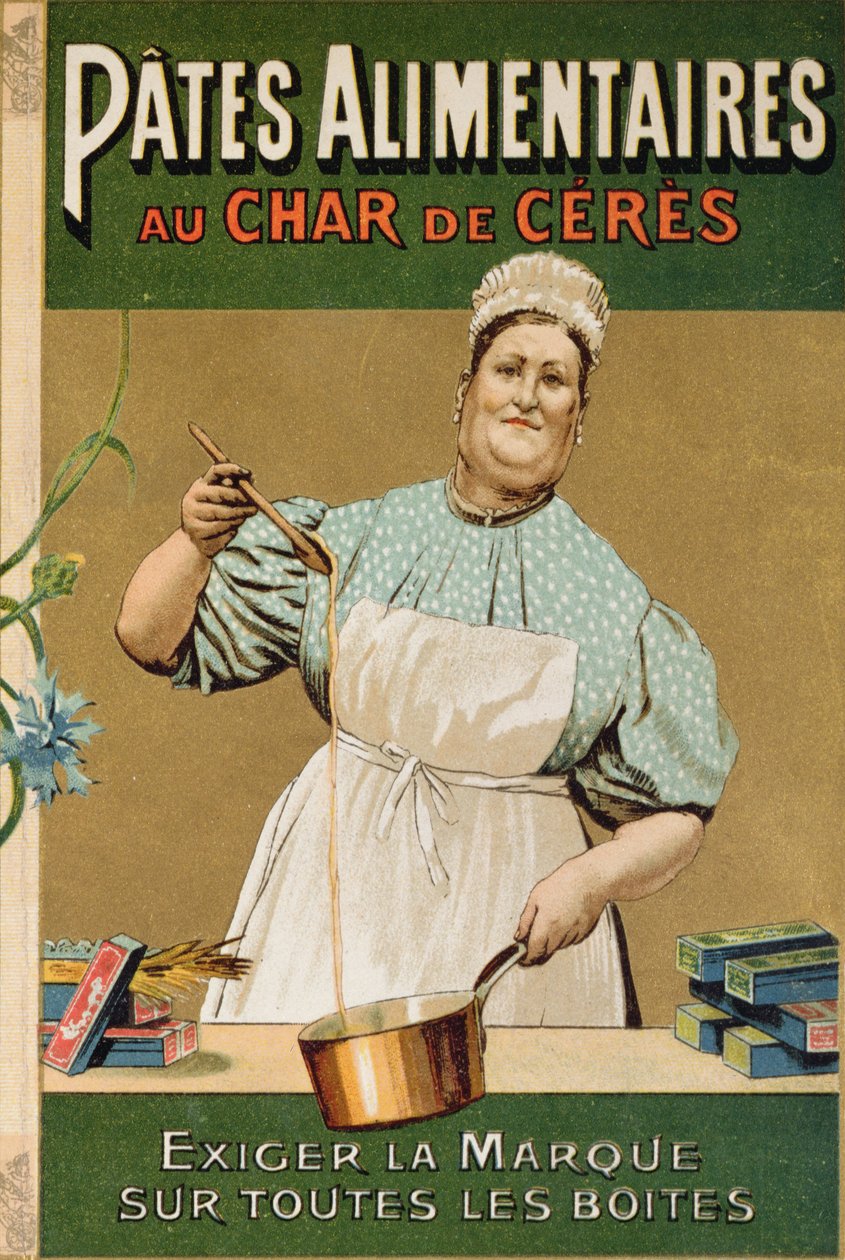 إعلان عن معكرونة Au Char de Ceres ، c.1900 بواسطة المدرسة الفرنسية