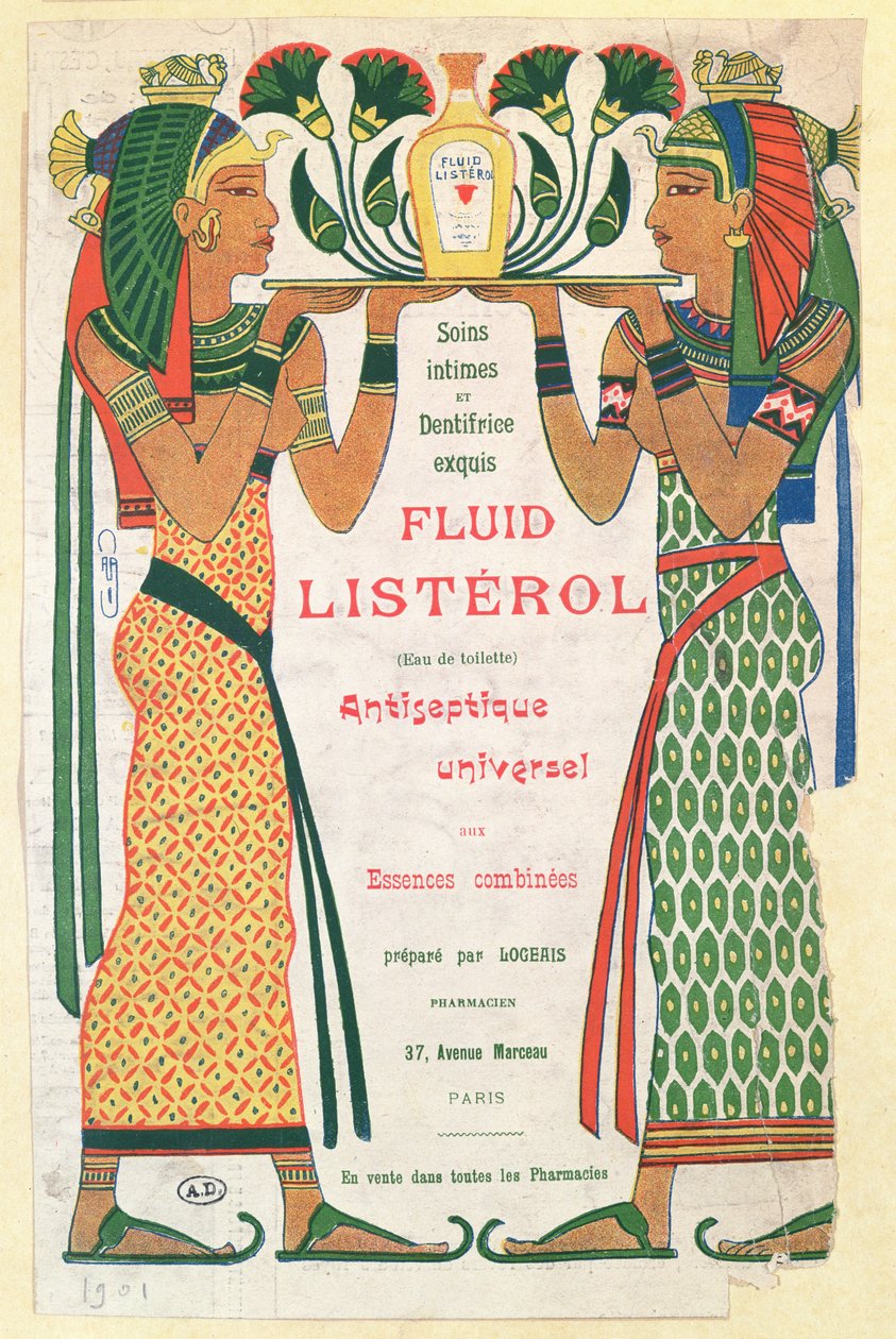 إعلان عن السائل Listerol 1901 بواسطة المدرسة الفرنسية