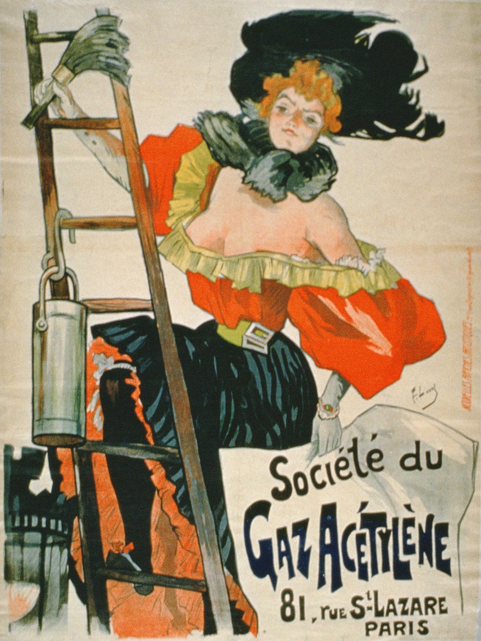 إعلان لـ Societe du Gaz Acetylene، Paris بواسطة المدرسة الفرنسية
