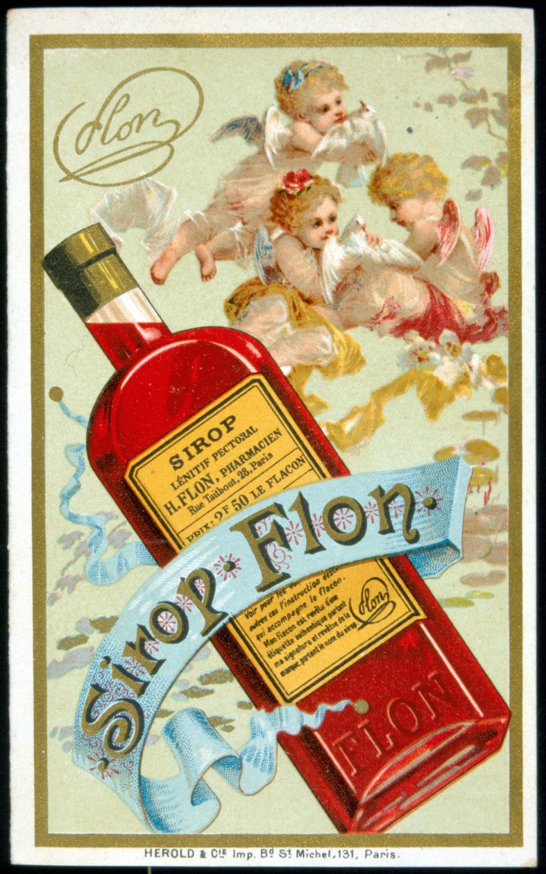 Advertising card for “Syrup Flon”. sd. 19th century. بواسطة المدرسة الفرنسية
