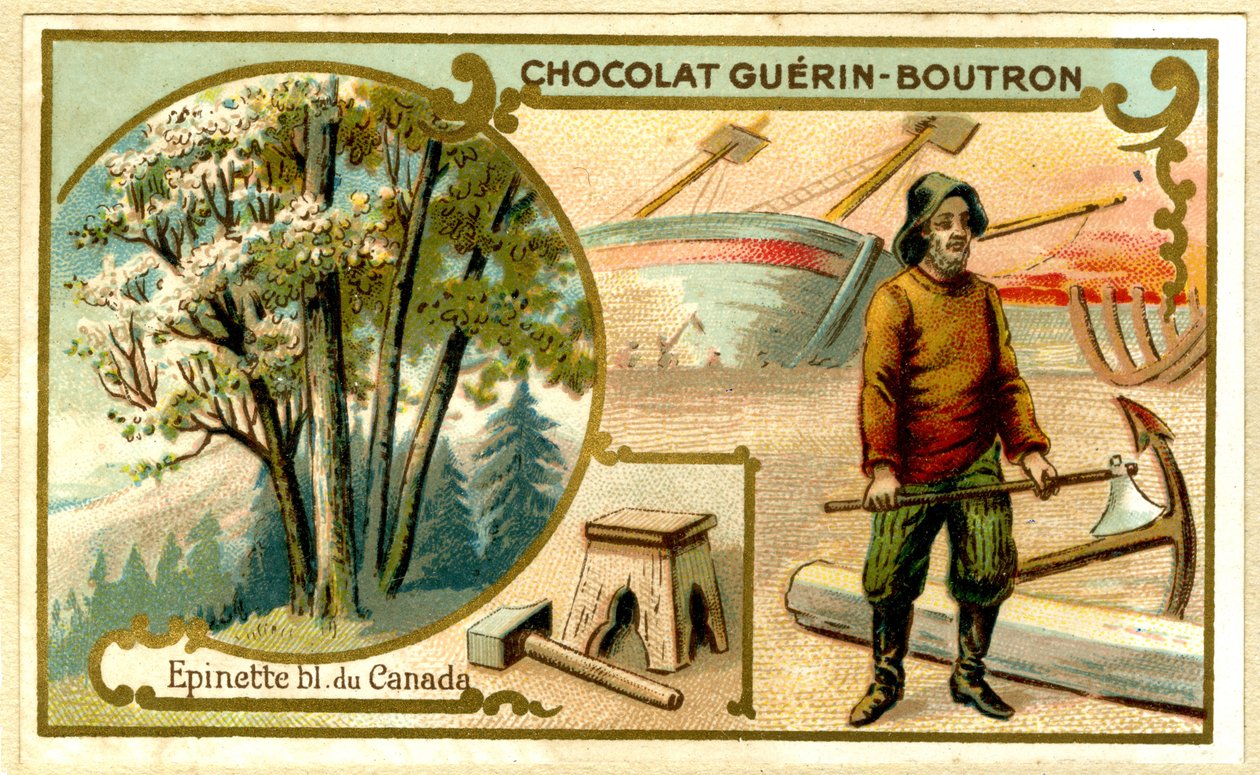 الطباعة الحجرية الملونة الإعلانية لشوكولاتة Guérin Boutron (Chromolithograph) بواسطة المدرسة الفرنسية