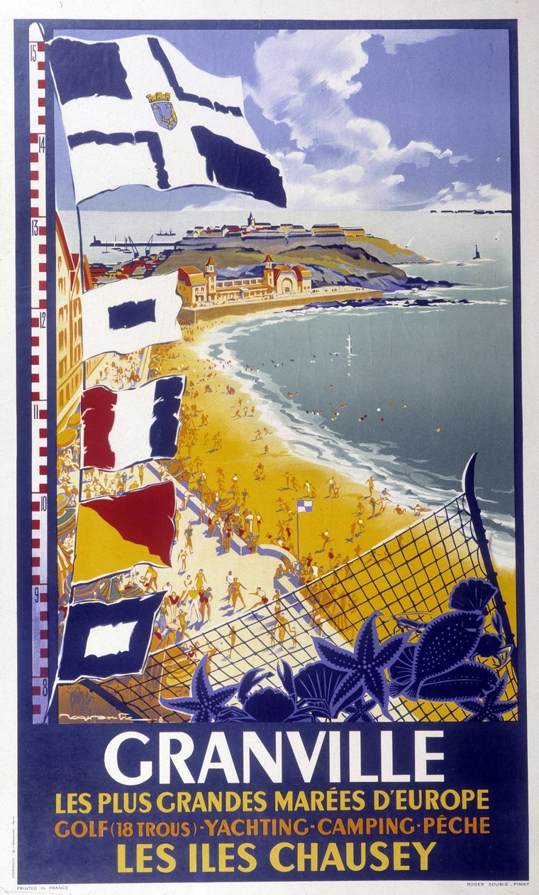 Advertising poster for Granville and the Chausey Islands, 20th century Deb. بواسطة المدرسة الفرنسية