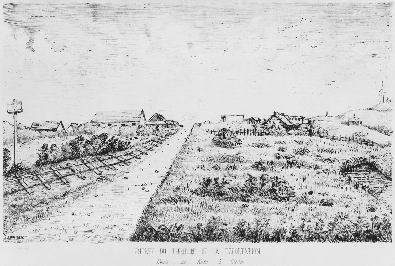 ألبوم جزيرة الصنوبر ، دخول أراضي الترحيل ، 1878-1879 بواسطة المدرسة الفرنسية