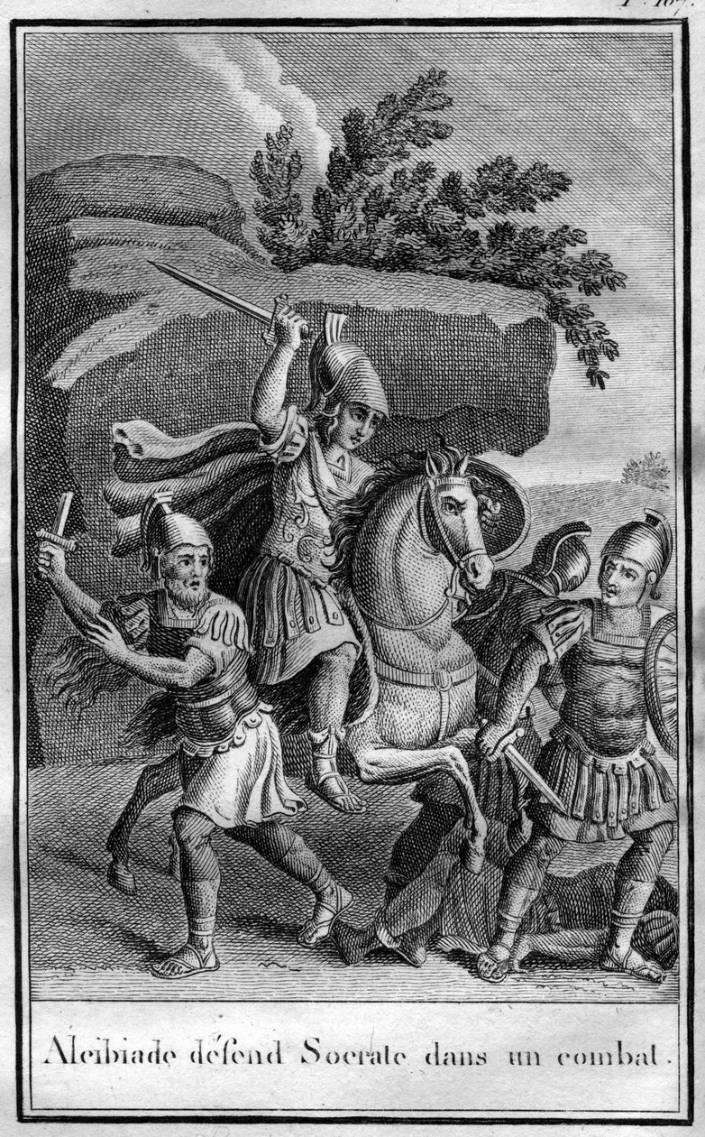 Alcibiade (450-404 BC), Athenian statesman and strategy defends Socrates in a fight. In “” Beautes de l
