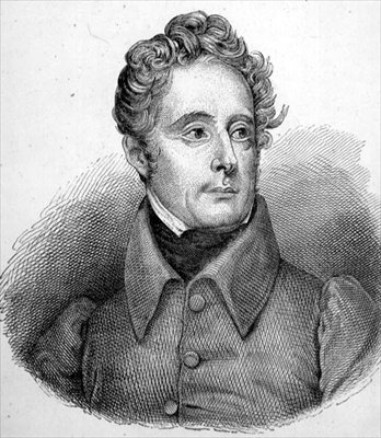 ألفونس ماري لويس برات دي لامارتين (1790-1869) (نقش) بواسطة المدرسة الفرنسية