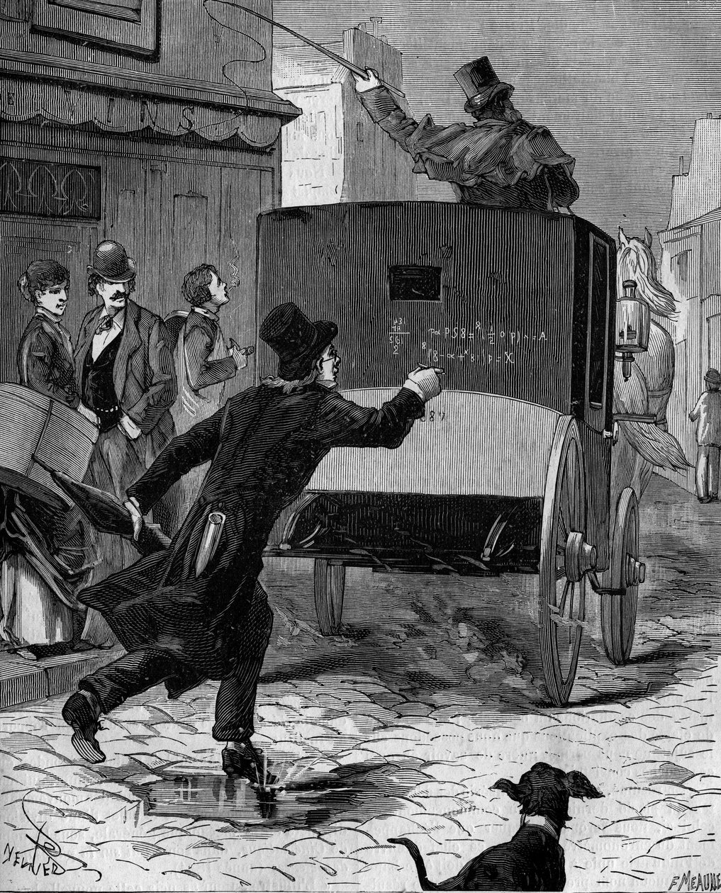 أندريه ماري أمبير (1775-1836) ، عالم فيزياء فرنسي. (المصفوفة التي رسم عليها هذه الشخصيات تتسرب بسرعة). بواسطة المدرسة الفرنسية