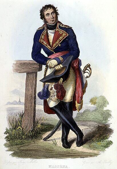 أندريه ماسينا (1758-1817) ، ماريشال من فرنسا ، دوق ريفولي. في Ed. Mennechet ، "" Le Plutarque francais " بواسطة المدرسة الفرنسية