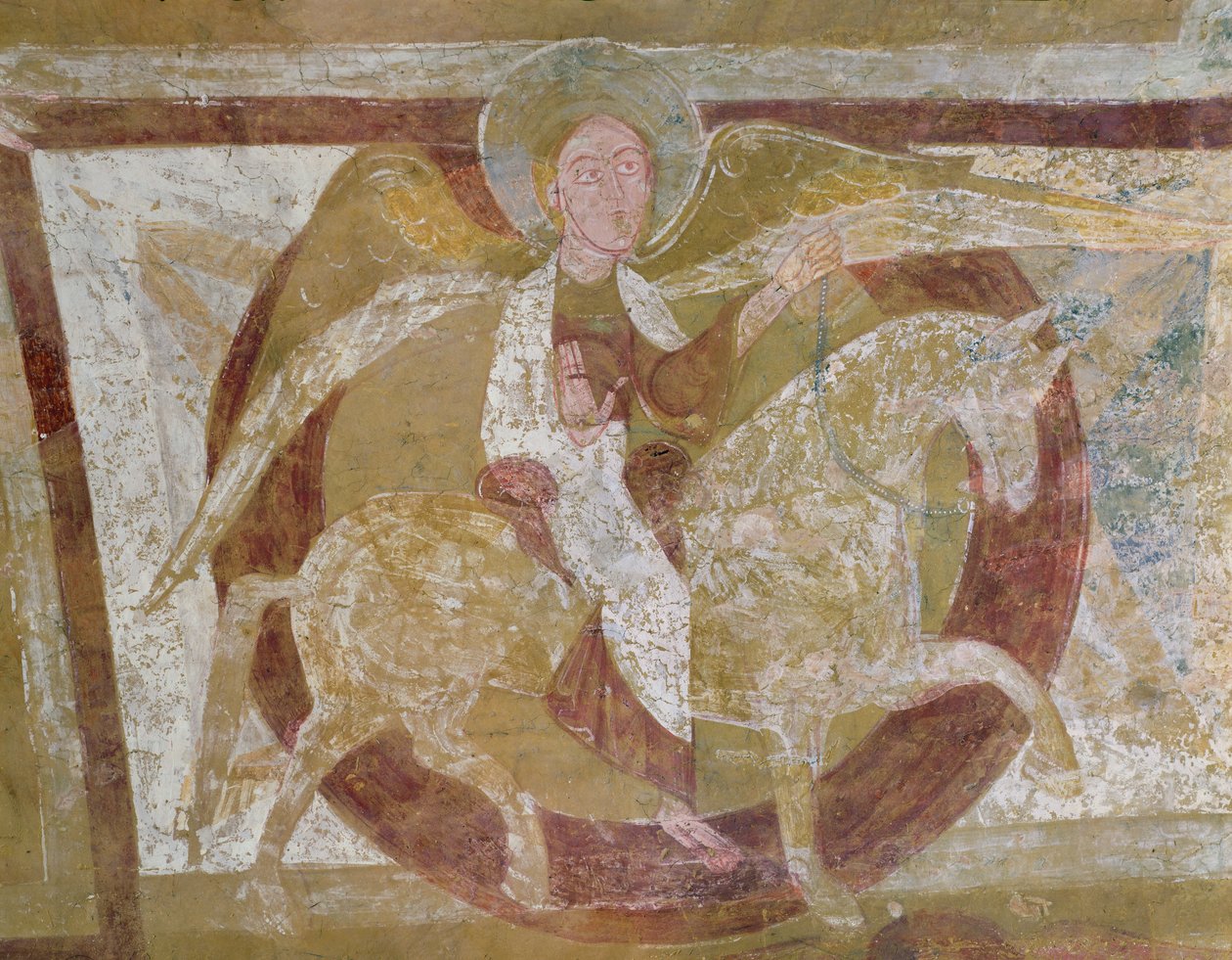 ملاك على ظهور الخيل ، من سقف القبو (انظر 162691 و 170068 و 170069) بواسطة المدرسة الفرنسية