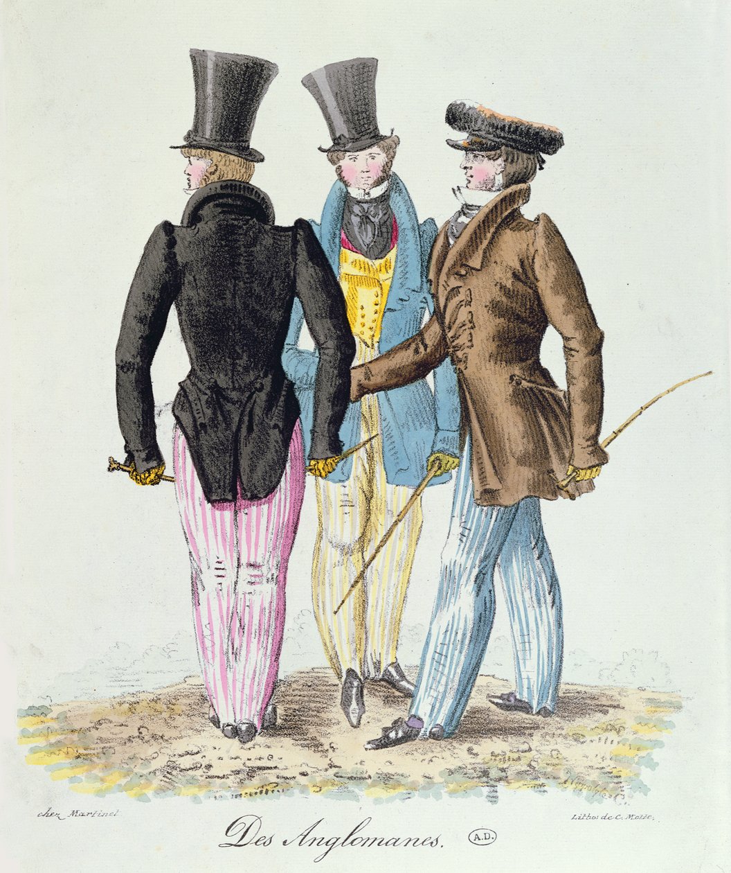 Anglomaniacs ، c.1830 بواسطة المدرسة الفرنسية