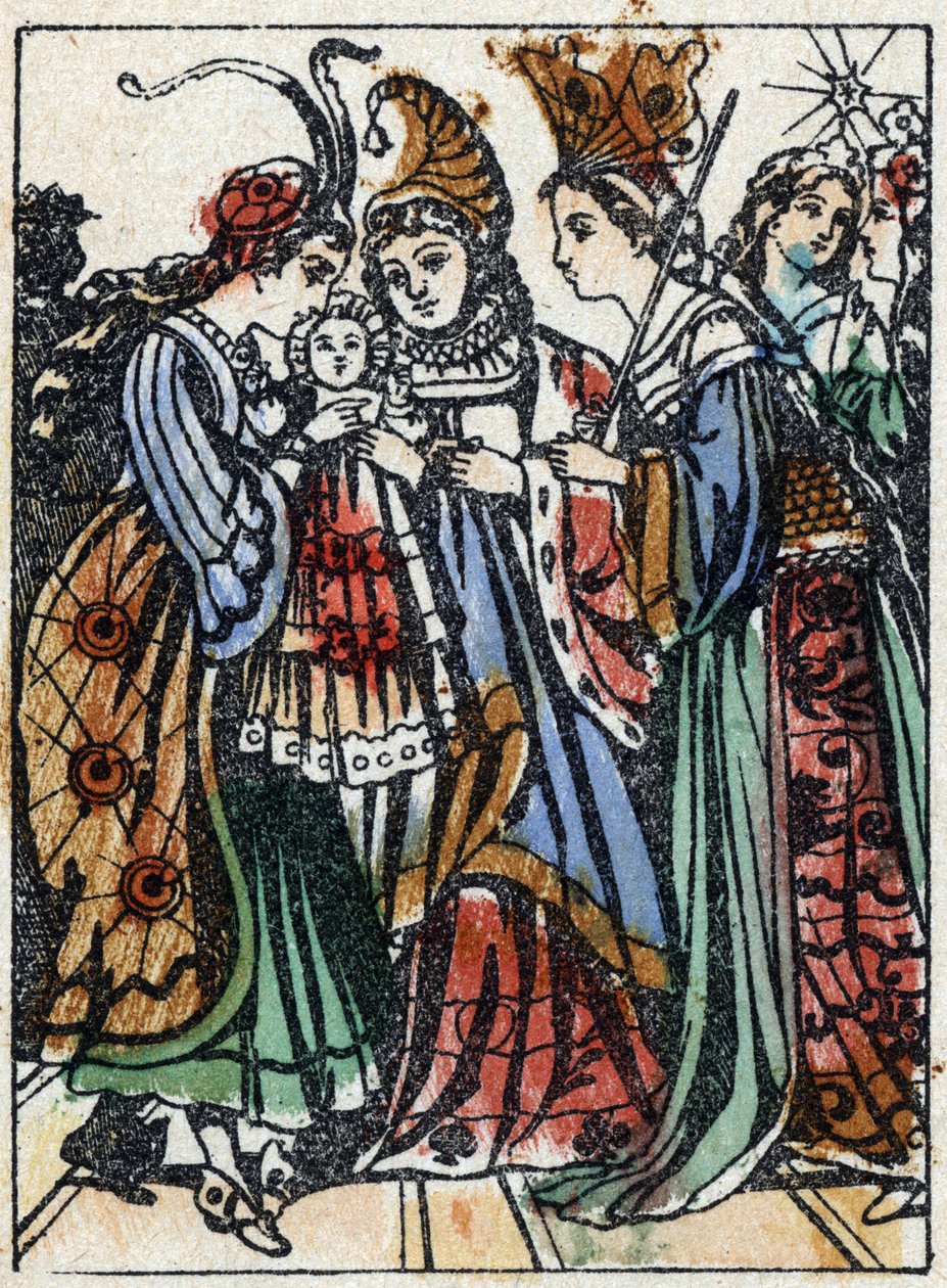 رسم مجهول لـ "La belle au bois dormant" ، حكاية تشارلز بيرولت (1628-1703) ، الكاتب الفرنسي. نقش الخشب للتصوير Pellerin - إبينال ، sd. أواخر القرن التاسع عشر. بواسطة المدرسة الفرنسية