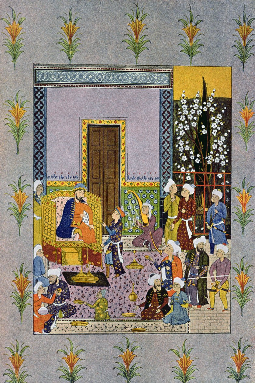 منظر ساحر آخر ، صورة من الليالي العربية ، 1895 (نقش ملون) بواسطة المدرسة الفرنسية
