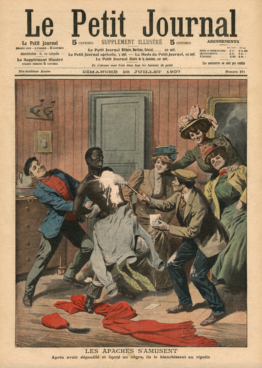 أباتشي يلهون ، توضيح من `` Le Petit Journal &39;&39; ، ملحق illustre ، 28 يوليو 1907 بواسطة المدرسة الفرنسية