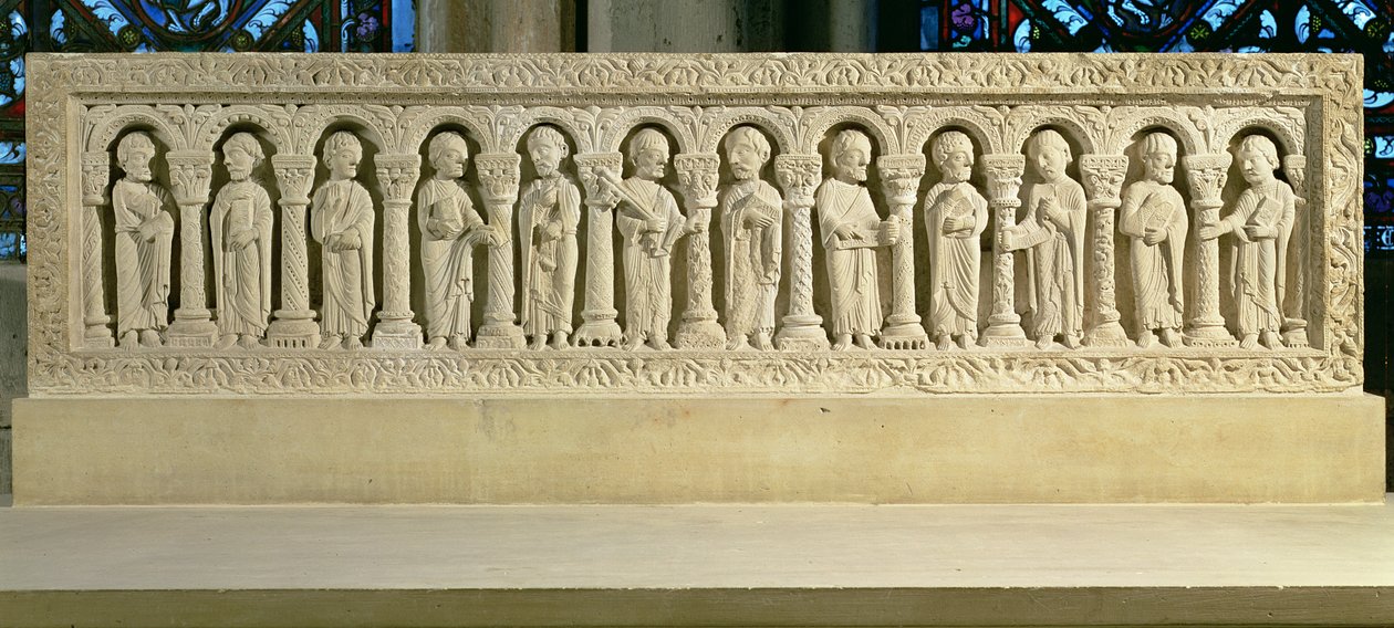الرسل تحت الممرات ، الإغاثة المنحوتة ، c.1150 بواسطة المدرسة الفرنسية