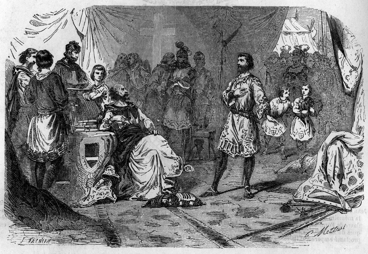 Argrim ، أسقف Langres (القرن التاسع). نقش في "Histoire des Papes-Rois-Queen and Empereurs عبر القرون" بقلم موريس لاتشاتر بواسطة المدرسة الفرنسية