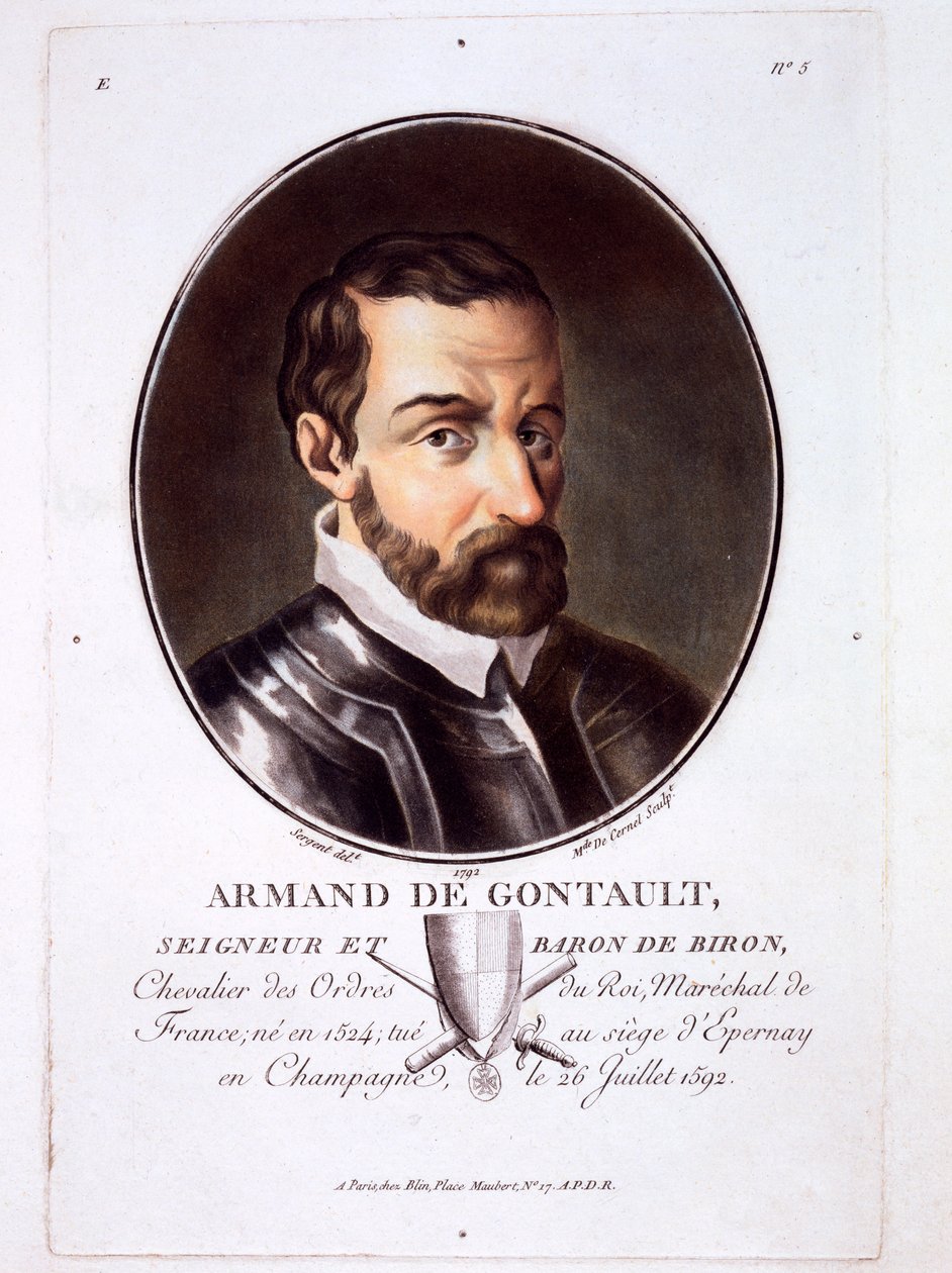 أرماند دي غونتا ، من صور لعظماء ، نساء لامعات ، ومواضيع لا تنسى في فرنسا ، تم نشره 1787-92 بواسطة المدرسة الفرنسية