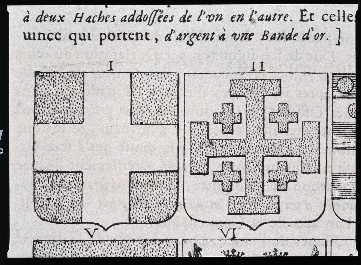 Armes de Montmorency et Godefroy de Bouillon - في "" Vraye والعلم المثالي لشعار النبالة أو مؤشر النبالة "بقلم Pierre Paillot بواسطة المدرسة الفرنسية