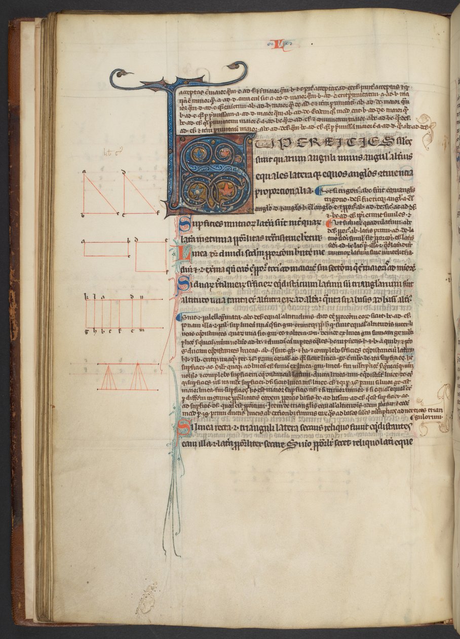 Arundel 84 ، f.33v ، حرف S مزخرف (رق) بواسطة المدرسة الفرنسية
