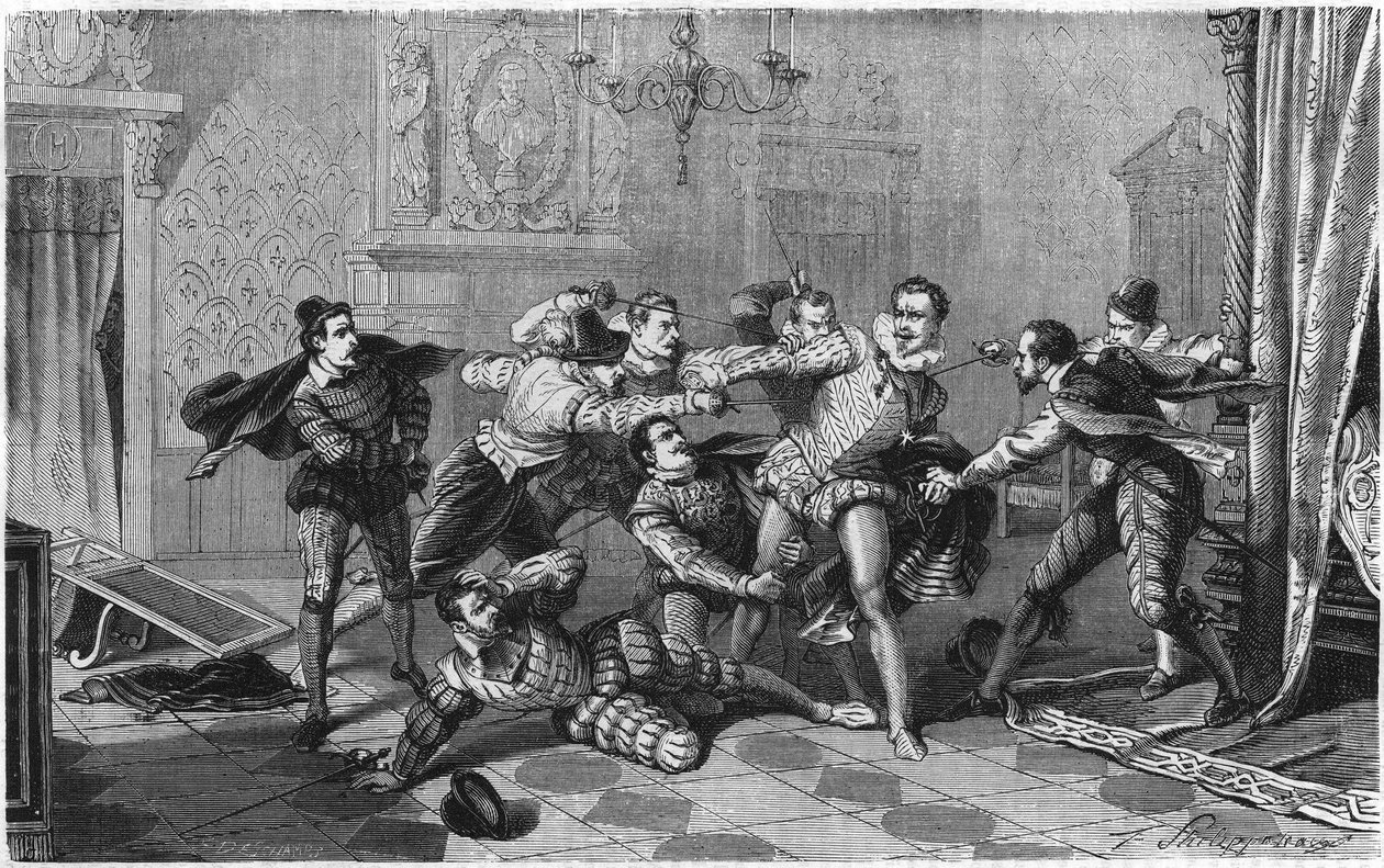 اغتيال هنري الأول من لورين ، دوق Guise المعروف باسم Balafre (1550-1588) ، 23 ديسمبر بواسطة المدرسة الفرنسية