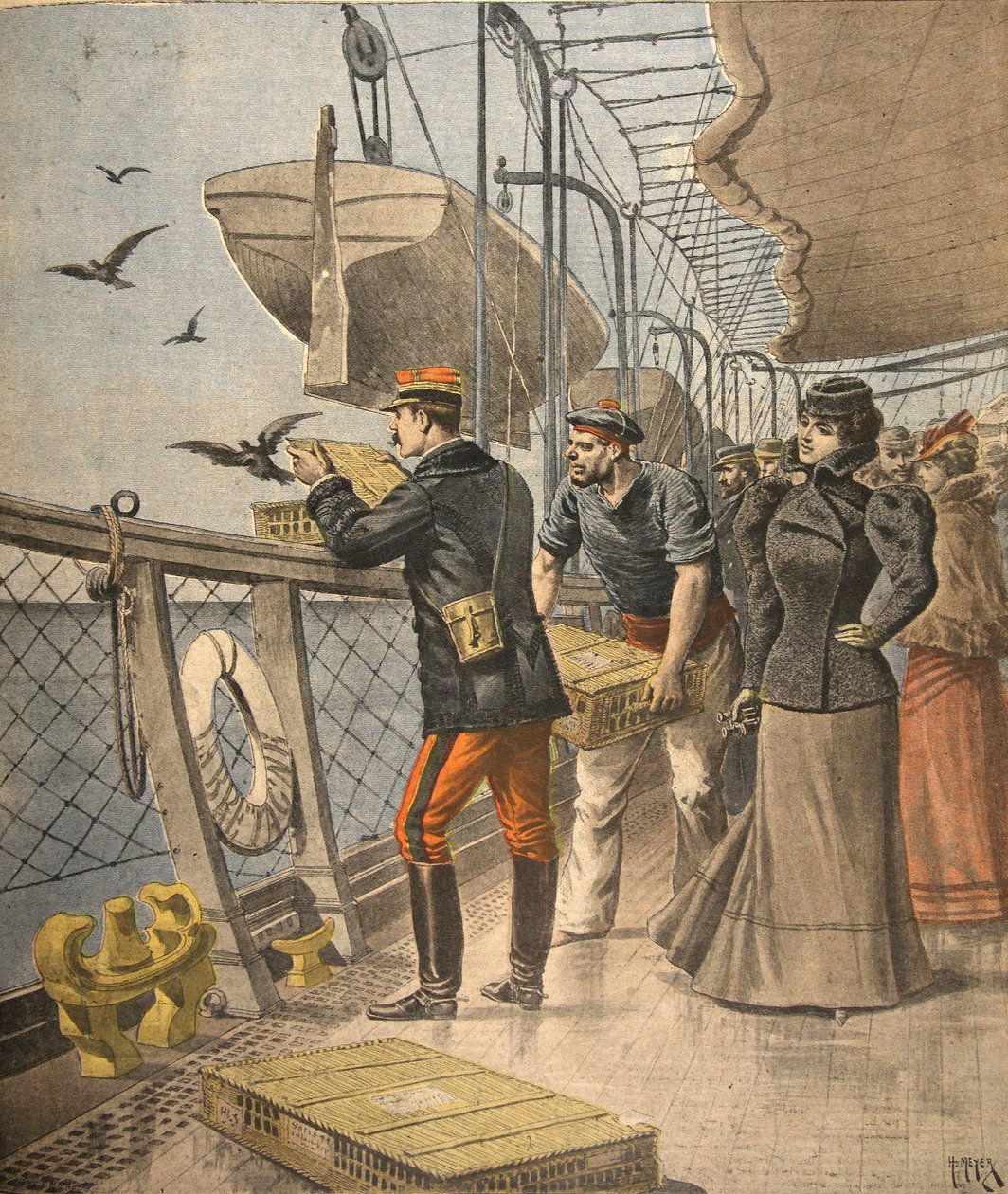 في البحر ، رسم توضيحي من Le Petit Journal: Supplement illustre ، 10 أبريل 1898 بواسطة المدرسة الفرنسية