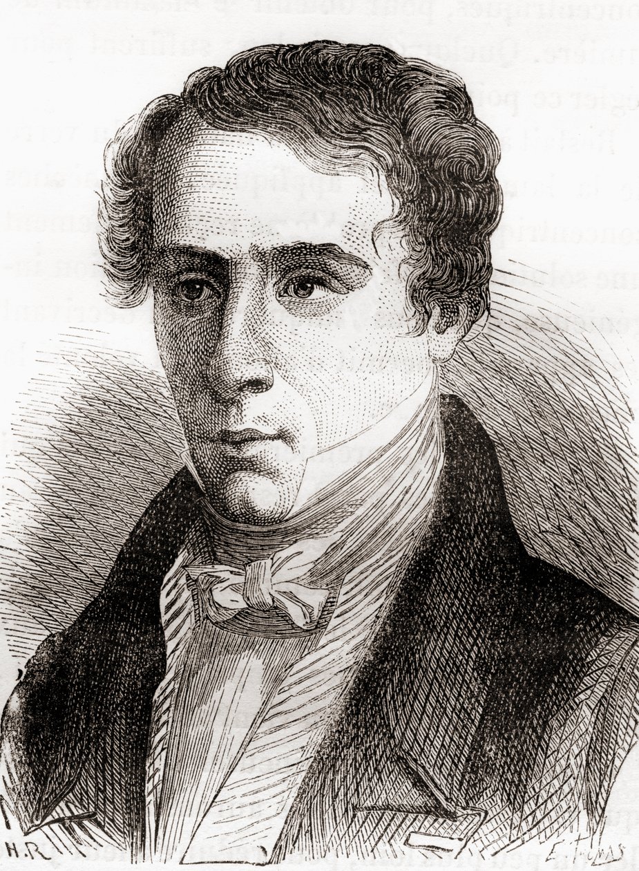 Augustin-Jean Fresne ، من "Les Merveilles de la Science" ، نُشر عام 1870 (نقش) بواسطة المدرسة الفرنسية
