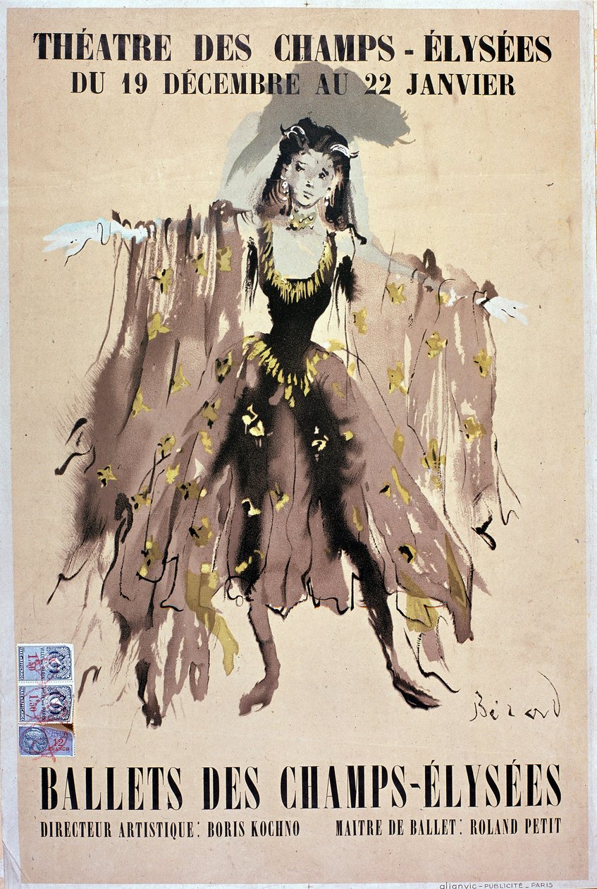 Ballet des champs Elysées - poster بواسطة المدرسة الفرنسية