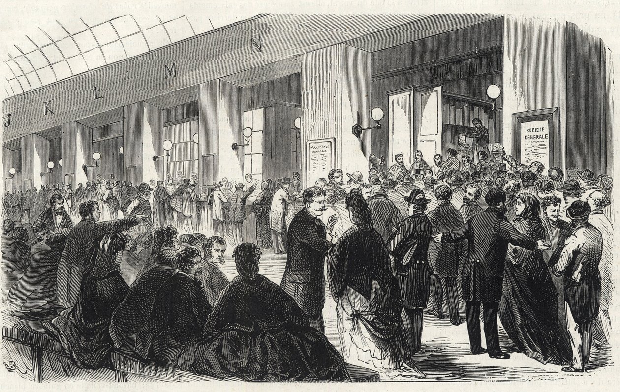 بنك - سوسيتيه جنرال - اصدار خمسة فرنكات وفرنكات - 1871 بواسطة المدرسة الفرنسية
