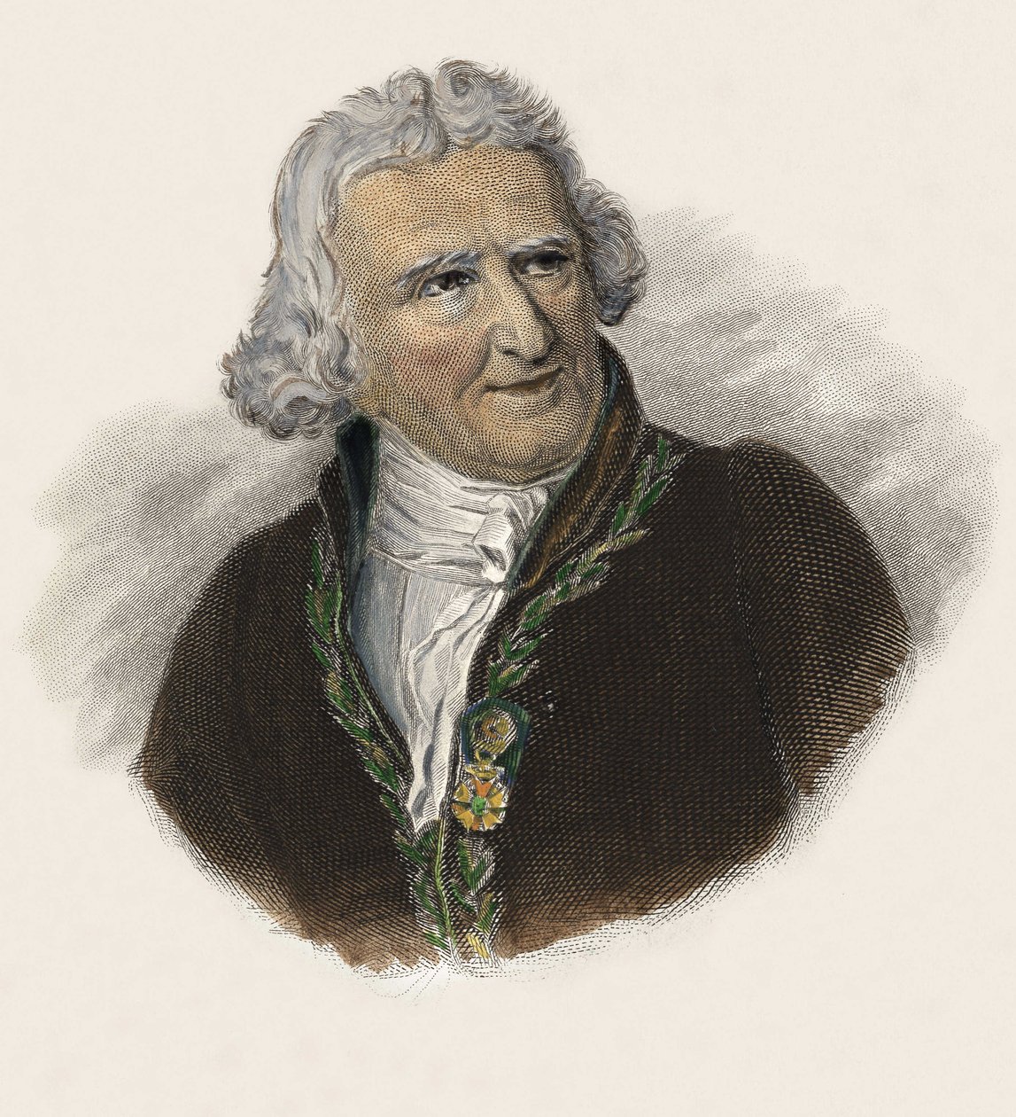 Baron Antoine Augustin Parmentier (1737-1813) ، صيدلي فرنسي ، اختصاصي تغذية وخبير زراعي. في "صور رجال أوسييلس" بواسطة المدرسة الفرنسية