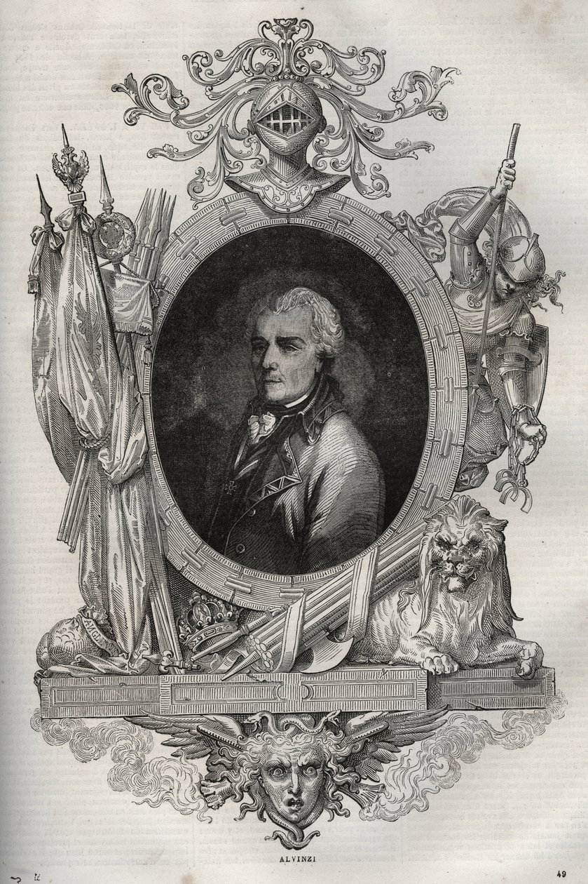 البارون جوزيف ألفينزي (ألفينزي فون بوربيرك) (1735-1810) عام نمساوي - - موسوعة وطنية جديدة لموريس لا شارست - 1870 - بواسطة المدرسة الفرنسية