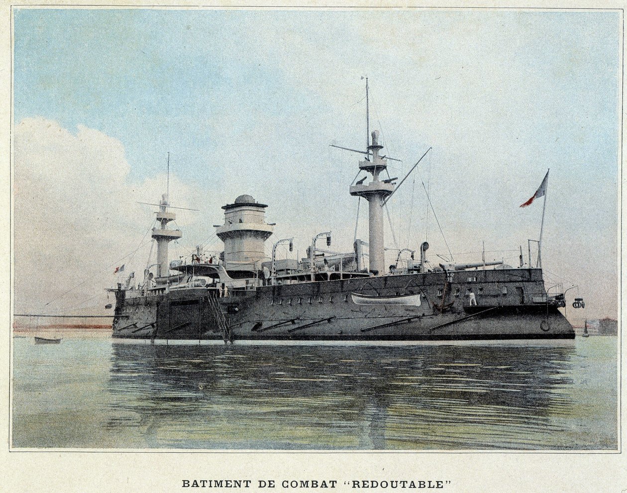 قارب المعركة "" Redoutable "- في" "الألبوم العسكري - Navy: Life on board" " بواسطة المدرسة الفرنسية