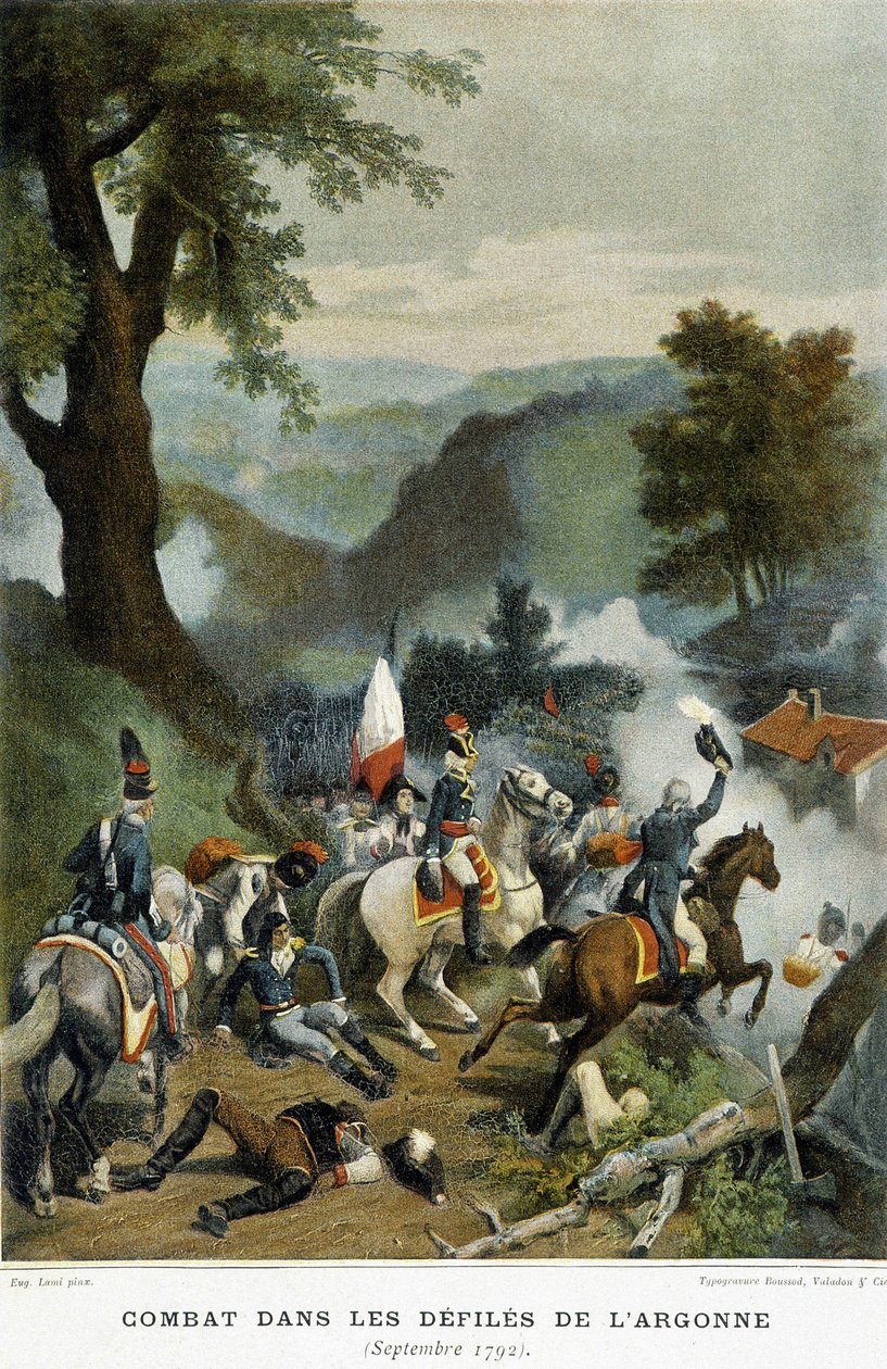 Battle in the Argonne defiles (Ardennes, Marne and Meuse). It was during this campaign (1792) that Dumouriez won Valmy