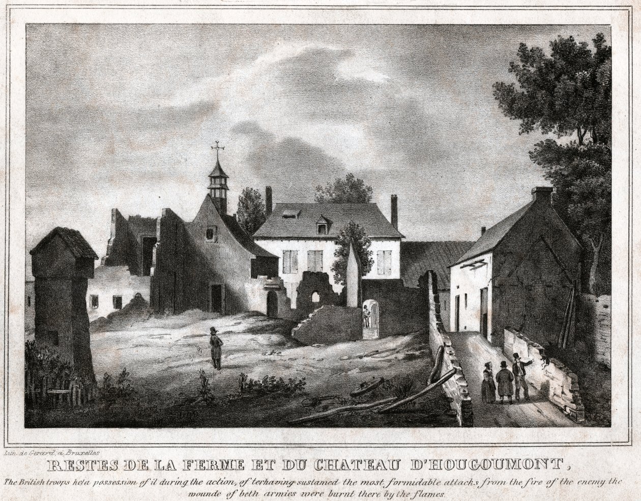 Battle of Waterloo. (engraving, ca. 1830) بواسطة المدرسة الفرنسية