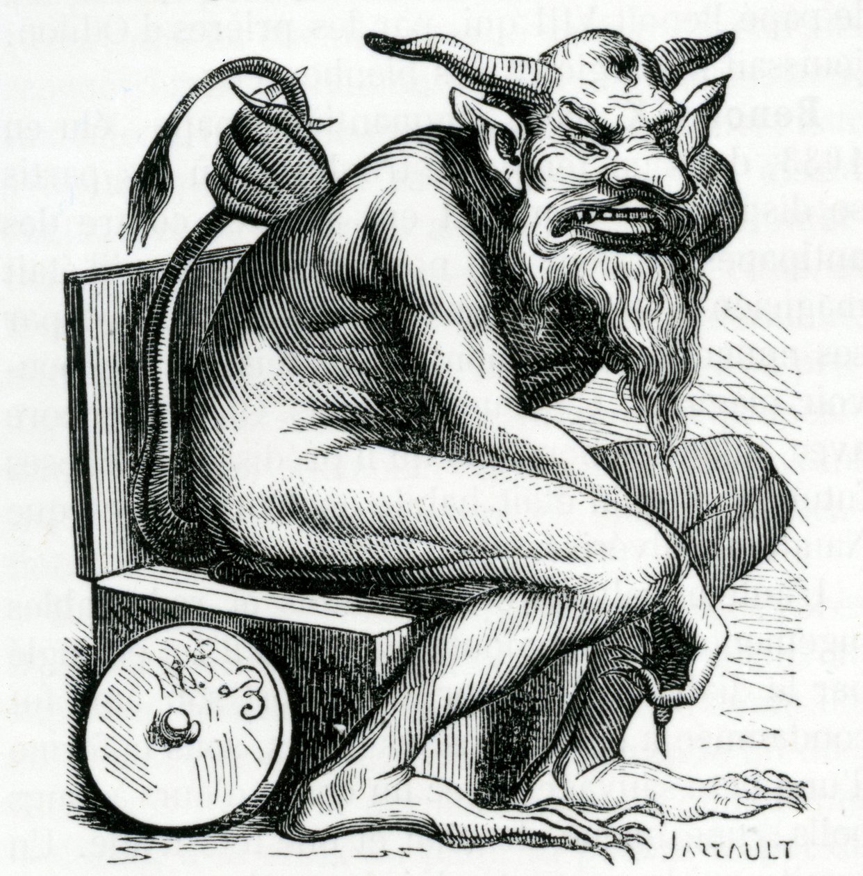 بيلفيجور ، رسم توضيحي من Dictnaire Infernal لجاك ألبين سيمون كولين دي بلانسي ، 1863 بواسطة المدرسة الفرنسية