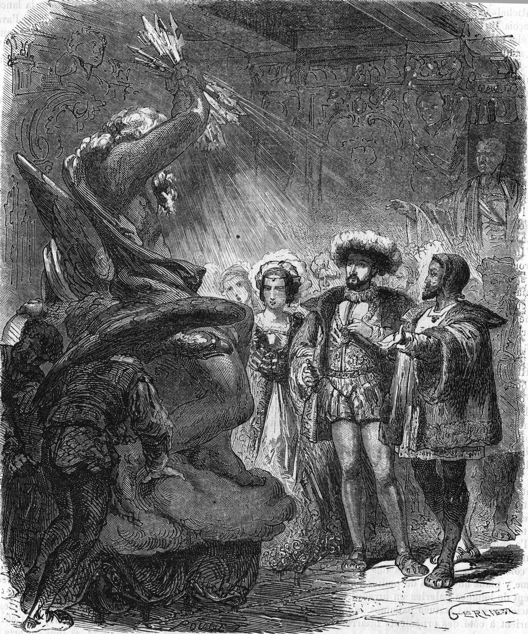 Benvenuto Cellini (1500-1571) ، فنان إيطالي في بلاط فرانسوا الأول. في "" التاريخ الشعبي في فرنسا "، sd. حوالي عام 1885. نقش. بواسطة المدرسة الفرنسية
