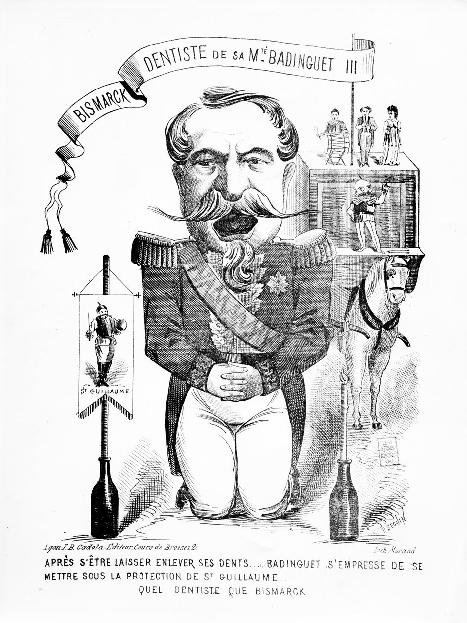 بسمارك ، طبيب أسنان لصاحبة الجلالة Badinguet III ، 1871 بواسطة المدرسة الفرنسية
