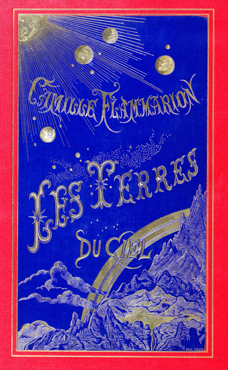غلاف كتاب Les Terres du Ciel تأليف Camille Flammarion (1842-1925) 1877 (جلد) بواسطة المدرسة الفرنسية