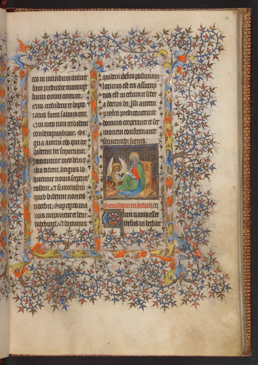 كتاب الصلوات ، إضافة MS 32454 f.11r ، فرنسا بواسطة المدرسة الفرنسية