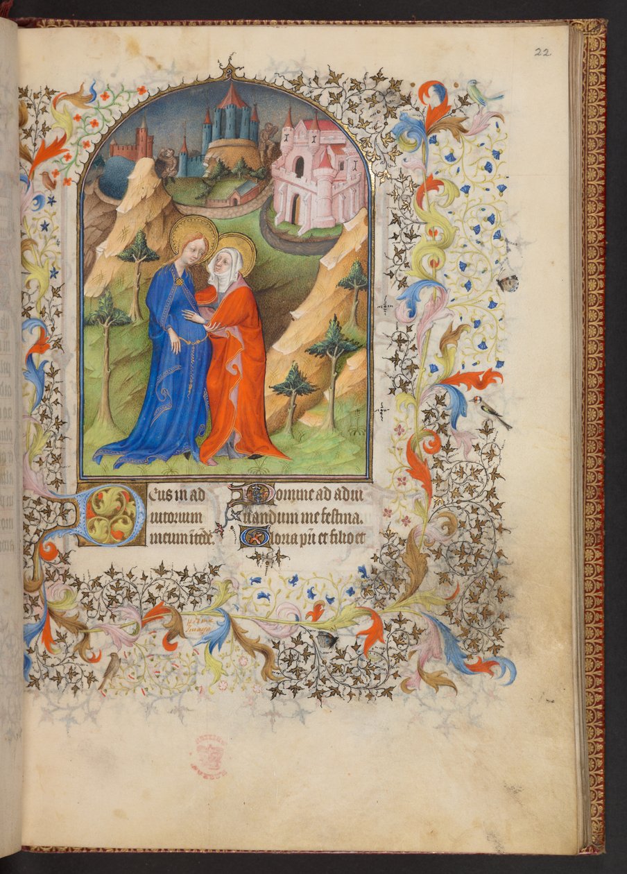 كتاب الصلوات ، إضافة MS 32454 f.22r ، فرنسا بواسطة المدرسة الفرنسية