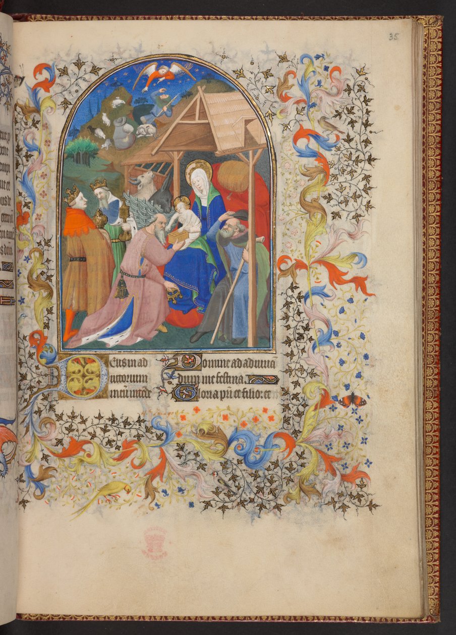 كتاب الصلوات ، إضافة MS 32454 f.35r ، فرنسا بواسطة المدرسة الفرنسية