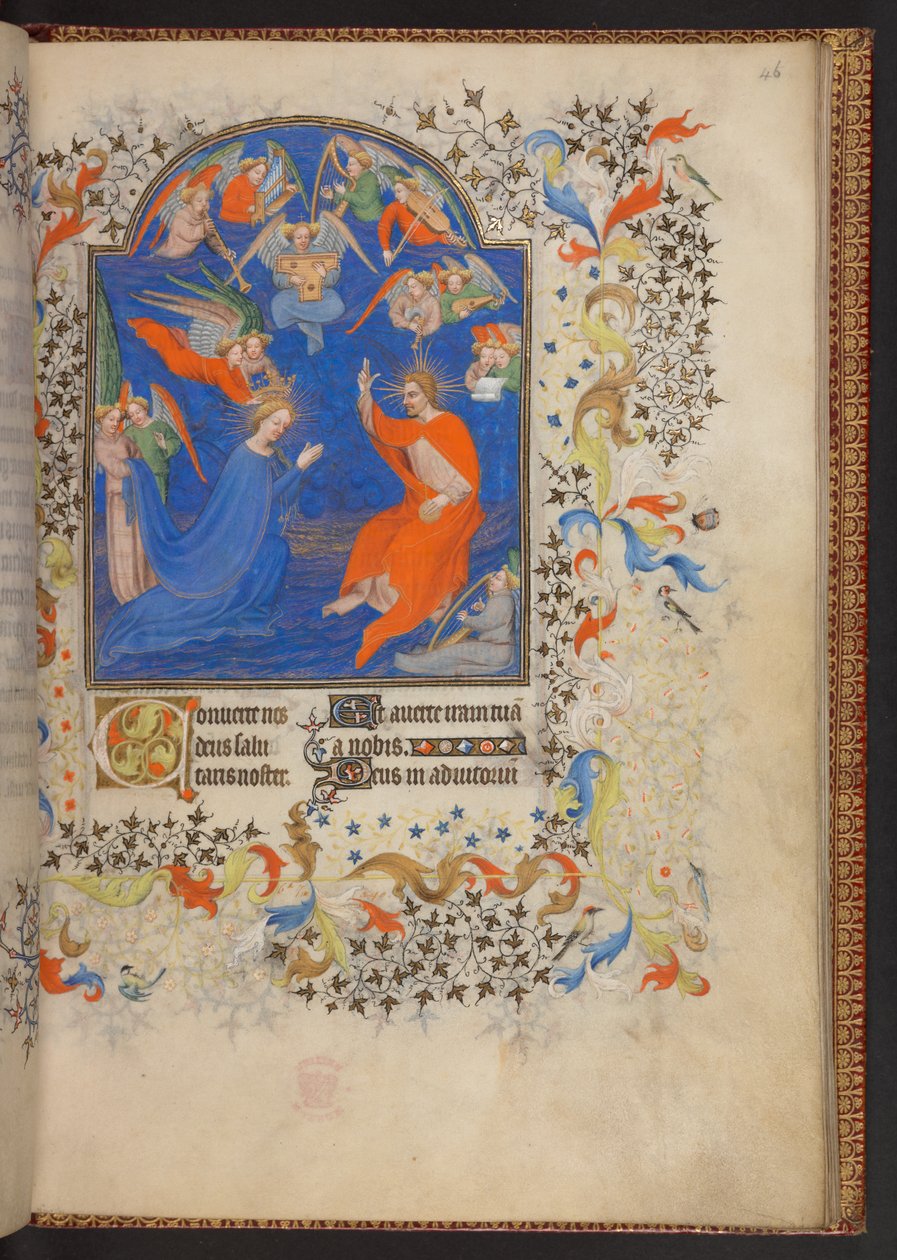 كتاب الصلوات، أضف MS 32454 f.46r، فرنسا بواسطة المدرسة الفرنسية
