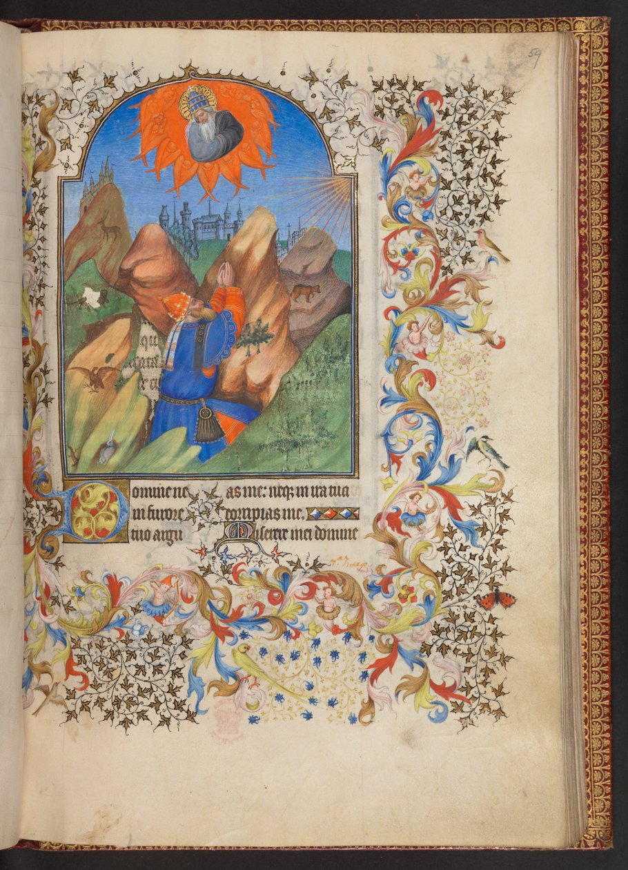 كتاب الصلوات ، إضافة MS 32454 f.59r ، فرنسا بواسطة المدرسة الفرنسية
