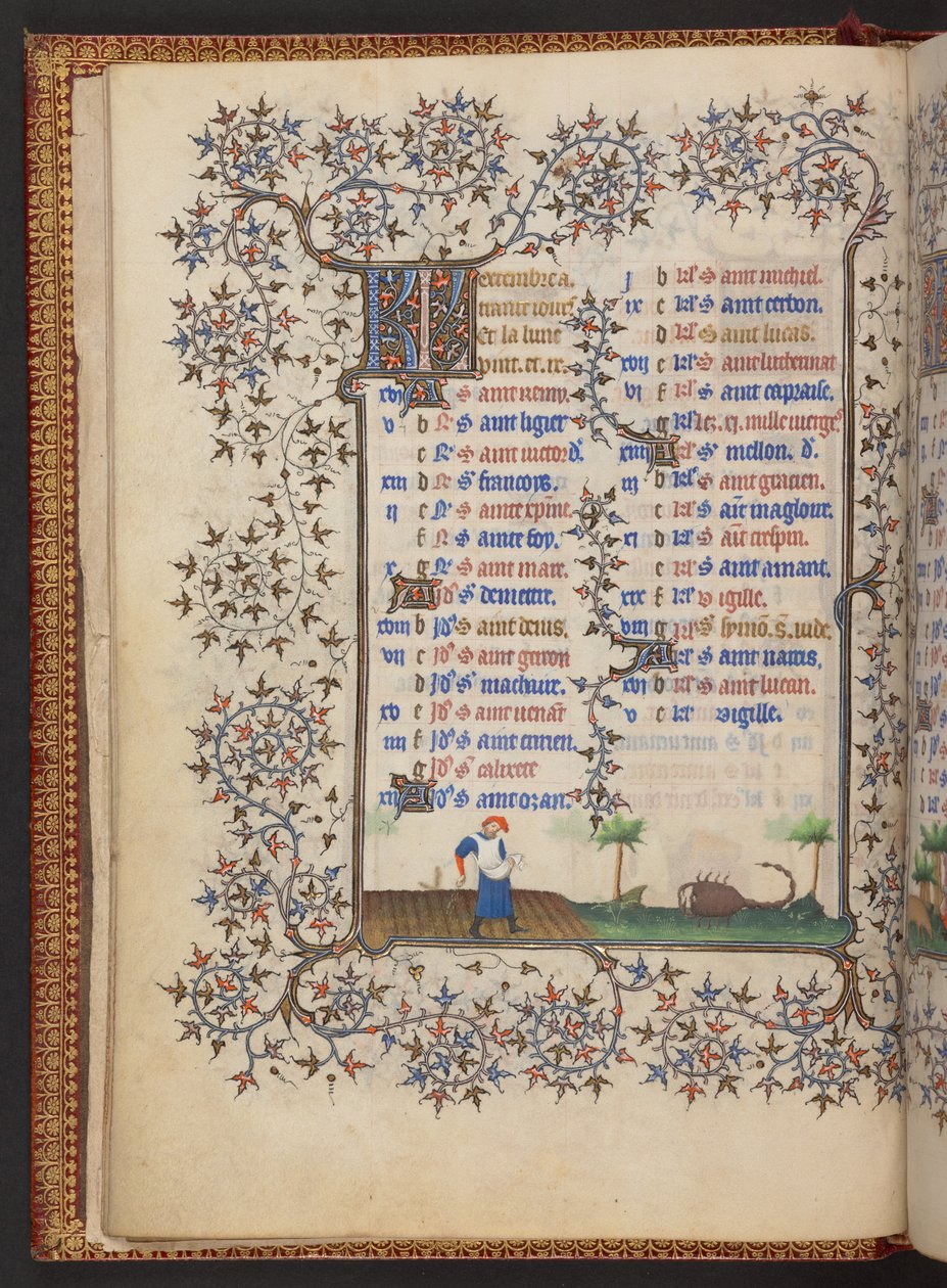 كتاب الصلوات ، إضافة MS 32454 f.6v ، فرنسا بواسطة المدرسة الفرنسية