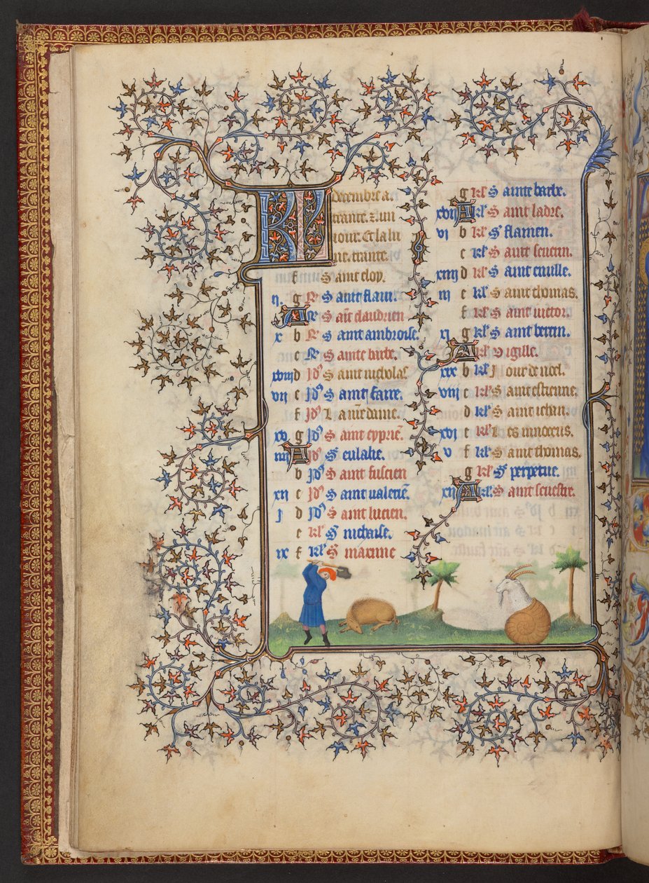 كتاب الصلوات ، إضافة MS 32454 f.7v ، فرنسا بواسطة المدرسة الفرنسية