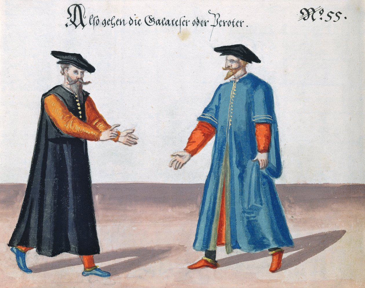 الإمبراطور البيزنطي ، من "Le Costume Historique" بواسطة A. Racinet (لون ليثو) بواسطة المدرسة الفرنسية