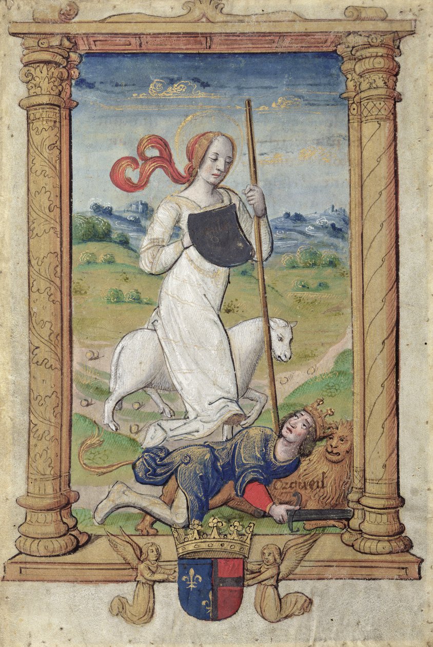 CL 22718A التواضع ضد الفخر ، من "Rondeaux des Vertus" ، تم إنشاؤه لـ Louis de Savoie بواسطة المدرسة الفرنسية