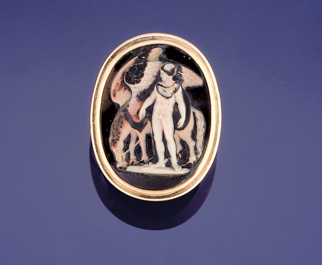 خاتم النقش مع Bellerophon يقود بيغاسوس إلى الماء بواسطة المدرسة الفرنسية