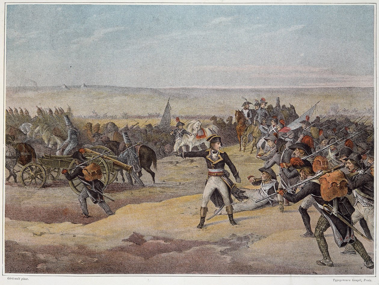 حملة (إكسبيديشن) مصر (1798-1801) ، جيش الشرق: مشي عبر الصحراء. 1798. بواسطة المدرسة الفرنسية