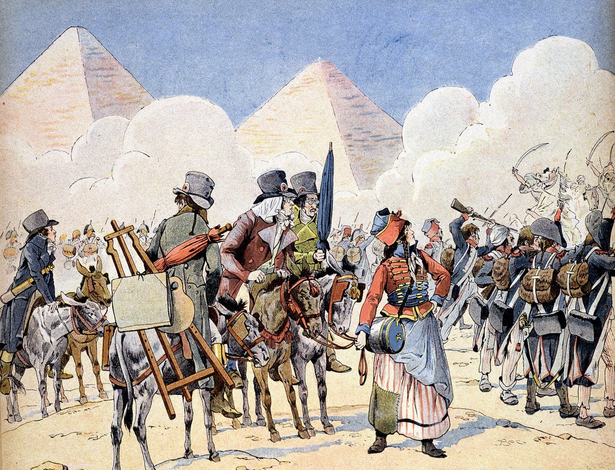 حملة (إكسبيديشن) مصر (1798-1801): الجيش الفرنسي في مصر بقيادة نابليون بونابرت: الفنانون الذين يتبعون الجيش بواسطة المدرسة الفرنسية